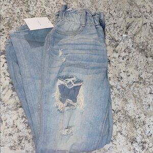KanCan Light Blue Distressed Boyfriend Jeans
